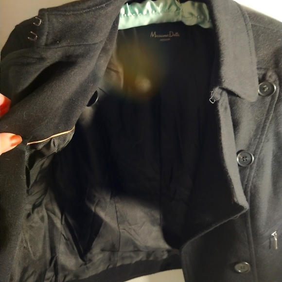 Massimo Dutti black wool cropped Jacket - Picture 6 of 13